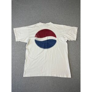 Vintage‎ Pepsi Promotinal Shirt Mens L/XL White Nothing Else Is A Pepsi Made USA